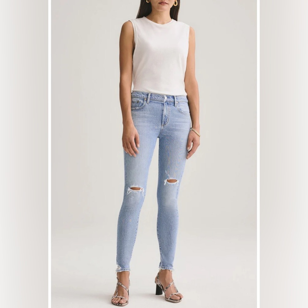 AGOLDE Sophie Mid Rise Ankle Jeans in Shrine